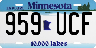 MN license plate 959UCF