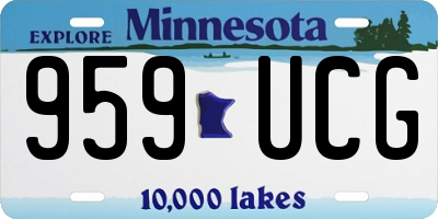 MN license plate 959UCG