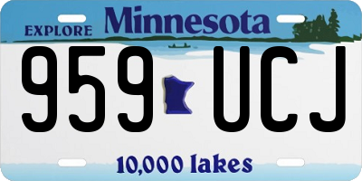 MN license plate 959UCJ