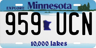 MN license plate 959UCN