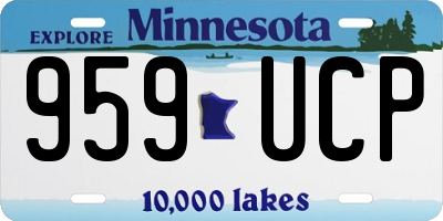 MN license plate 959UCP