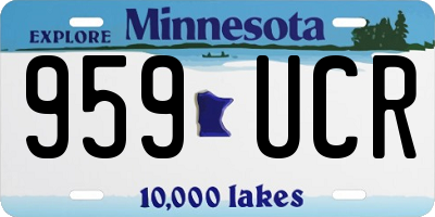 MN license plate 959UCR