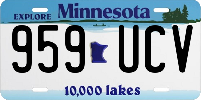 MN license plate 959UCV