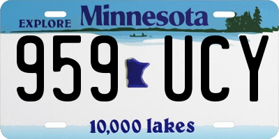 MN license plate 959UCY