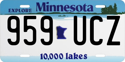 MN license plate 959UCZ