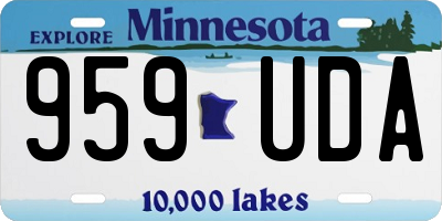 MN license plate 959UDA