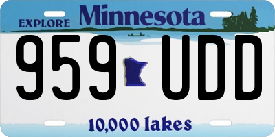 MN license plate 959UDD