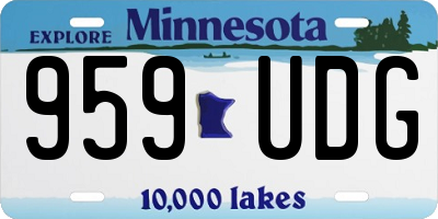 MN license plate 959UDG