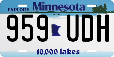 MN license plate 959UDH