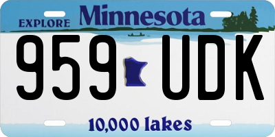 MN license plate 959UDK