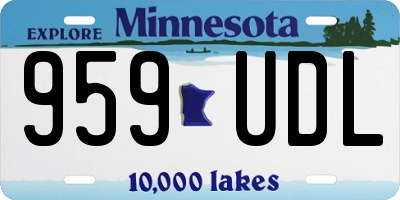 MN license plate 959UDL