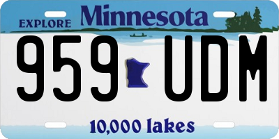 MN license plate 959UDM