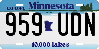 MN license plate 959UDN