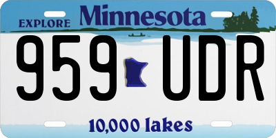 MN license plate 959UDR