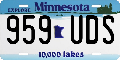 MN license plate 959UDS