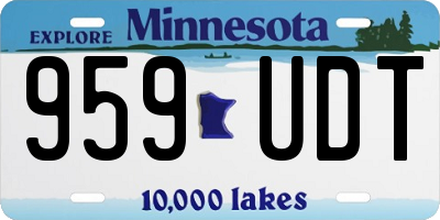 MN license plate 959UDT