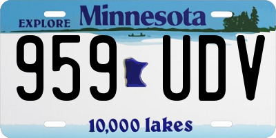 MN license plate 959UDV