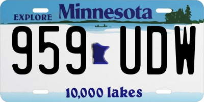 MN license plate 959UDW