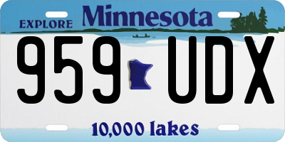 MN license plate 959UDX