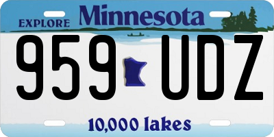 MN license plate 959UDZ