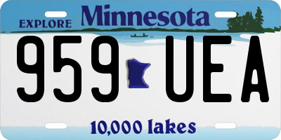 MN license plate 959UEA