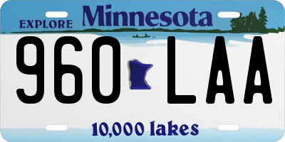 MN license plate 960LAA