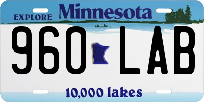 MN license plate 960LAB