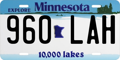 MN license plate 960LAH