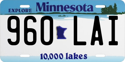 MN license plate 960LAI