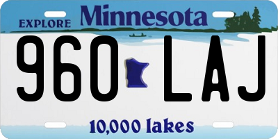 MN license plate 960LAJ