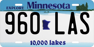MN license plate 960LAS