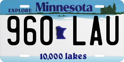MN license plate 960LAU