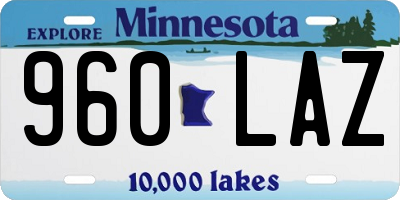 MN license plate 960LAZ