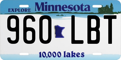 MN license plate 960LBT