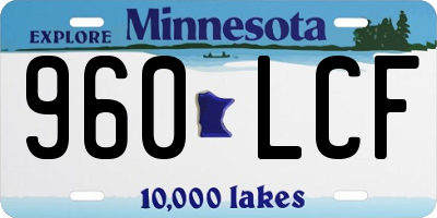 MN license plate 960LCF