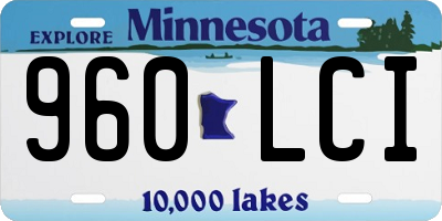 MN license plate 960LCI