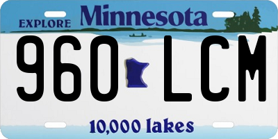 MN license plate 960LCM
