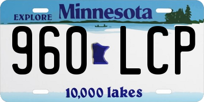 MN license plate 960LCP