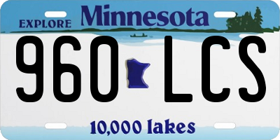 MN license plate 960LCS