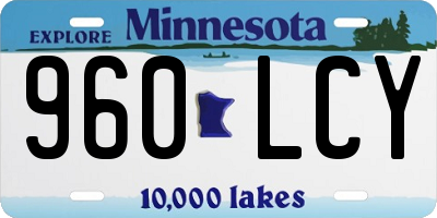 MN license plate 960LCY
