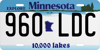 MN license plate 960LDC