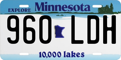 MN license plate 960LDH