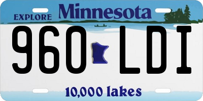MN license plate 960LDI