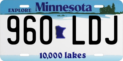 MN license plate 960LDJ