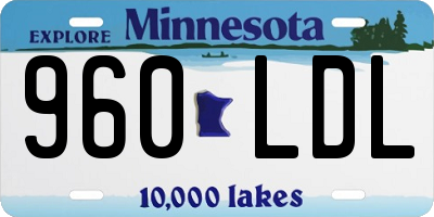 MN license plate 960LDL