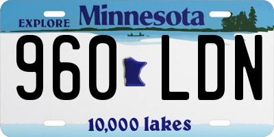 MN license plate 960LDN