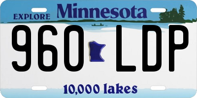 MN license plate 960LDP
