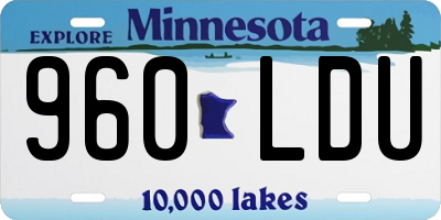 MN license plate 960LDU
