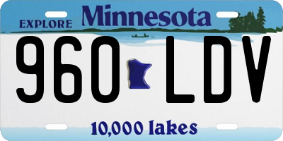 MN license plate 960LDV