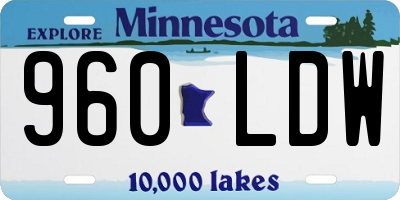 MN license plate 960LDW